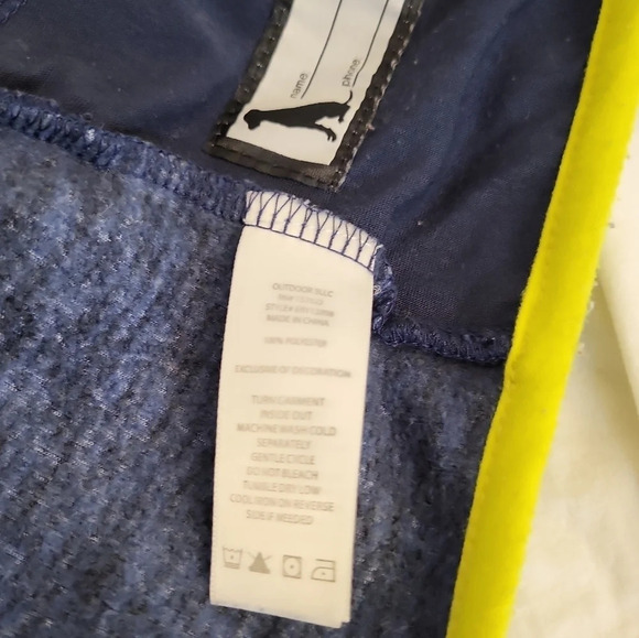 Eddie Bauer Blue Lime green Fleece Jacket 12M - Picture 3 of 5